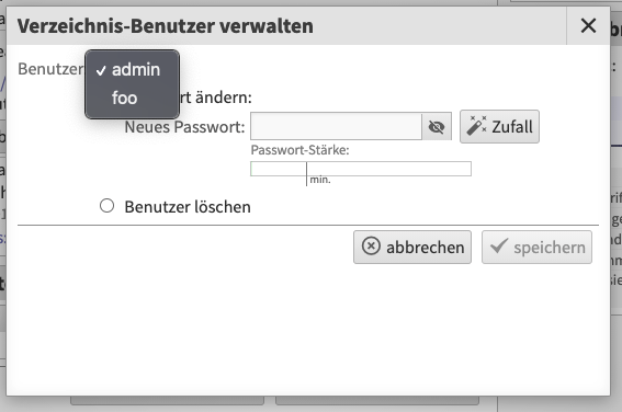 LiveConfig Basic Auth setzen