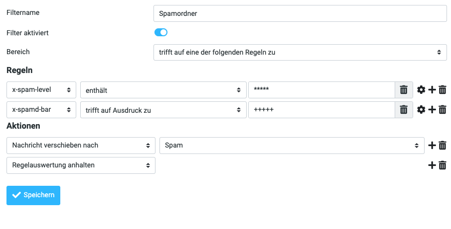 Mailfilter im Roundcube Webmailer